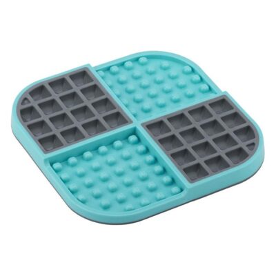 LickiMat Slomo Wet & Dry Double Slow Food Dog Bowl - Blue