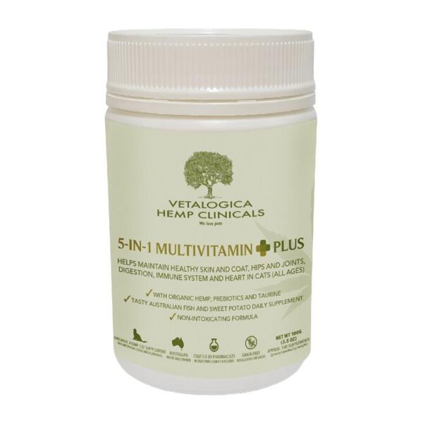 Vetalogica Hemp Clinicals 5-In-1 Multivitamin Plus Cat Supplement 100g