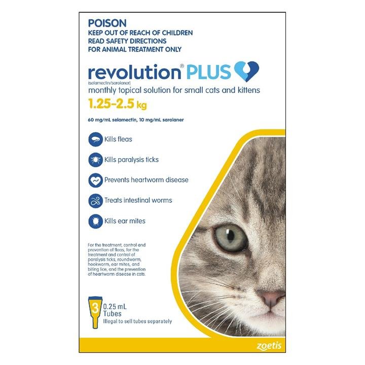 Revolution PLUS Flea, Worm & Tick Topical Prevention for Kittens 1.252