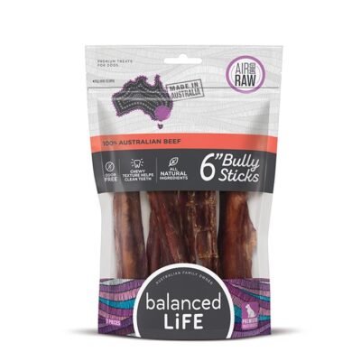 Balanced Life Australian Natural Grain Free Beef Bully Stick Dog Treat 15cm - 7 pieces
