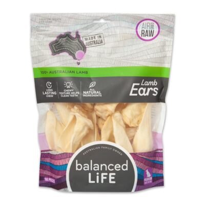 Balanced Life Australian Natural Lamb Ears Dog Treat - 16 pieces