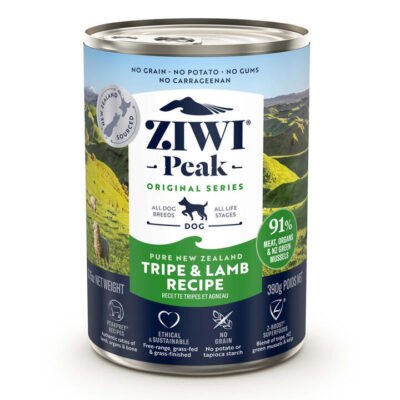Ziwi Peak Dog Wet Tripe & Lamb Recipe 390 Gms 12 Cans