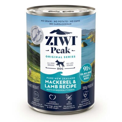 Ziwi Peak Dog Wet Mackerel & Lamb Recipe 390 Gms 12 Cans