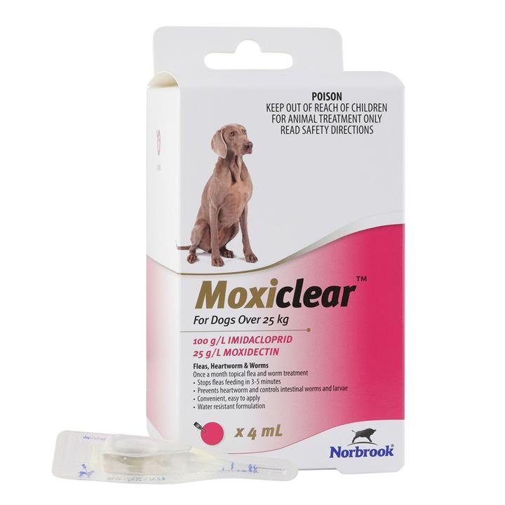 Moxiclear For Large Dogs Over 25 Kg (Pink) 3 Pack