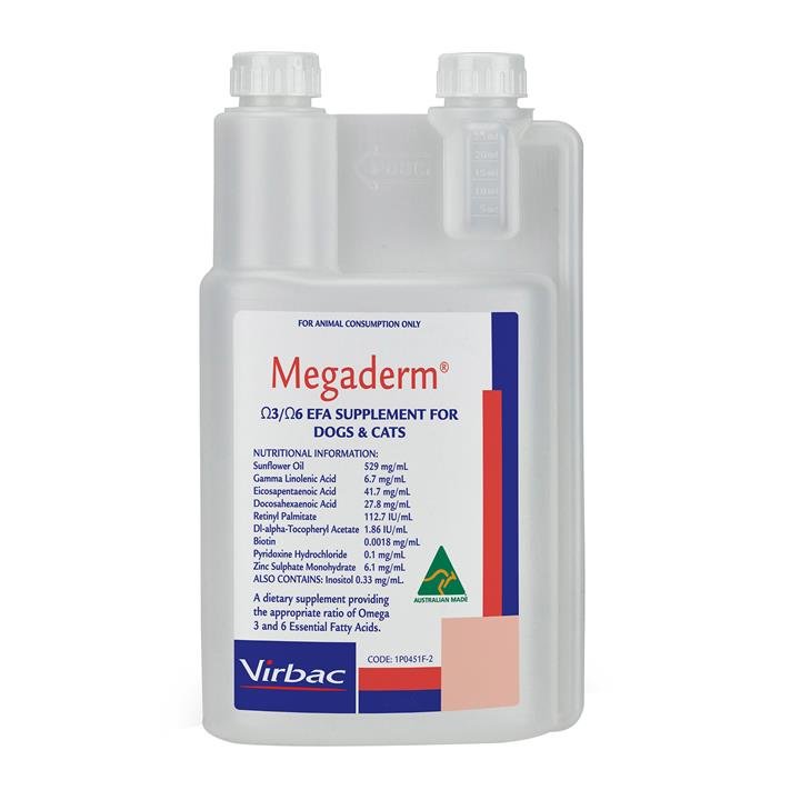 Megaderm Supplement For Dogs & Cats 1 Litres