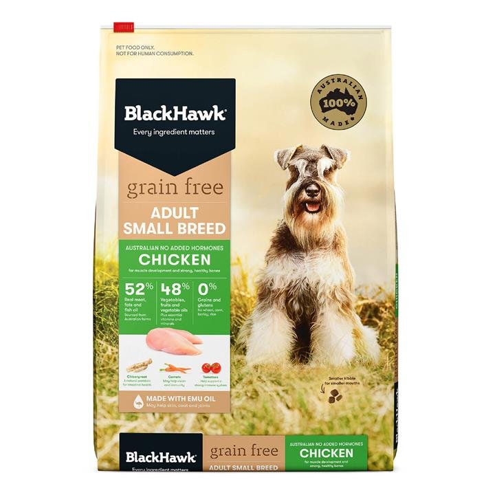 Black Hawk Grain Free Adult Small Breed Chicken Dry Dog Food  2.5 Kg