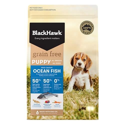 Black Hawk Grain Free Puppy Ocean Fish Dry Dog Food  7 Kg
