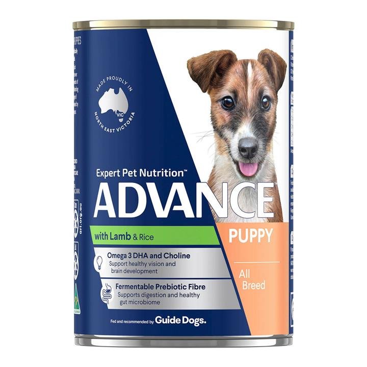 Advance Puppy All Breed With Lamb & Rice Wet Dog Food 410gm 12 Cans