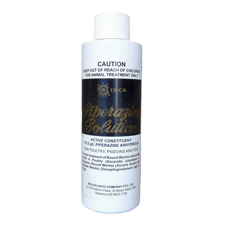 Inca Piperazine Solution For Pigeons, Poultry And Pigs  250 Ml