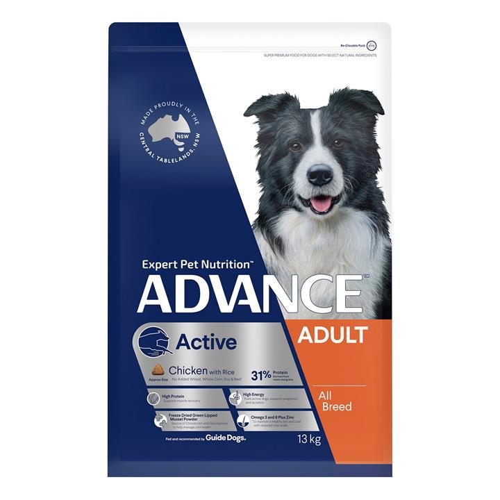 Advance Active Adult All Breed Chicken With Rice Dry Dog Food  17 Kg