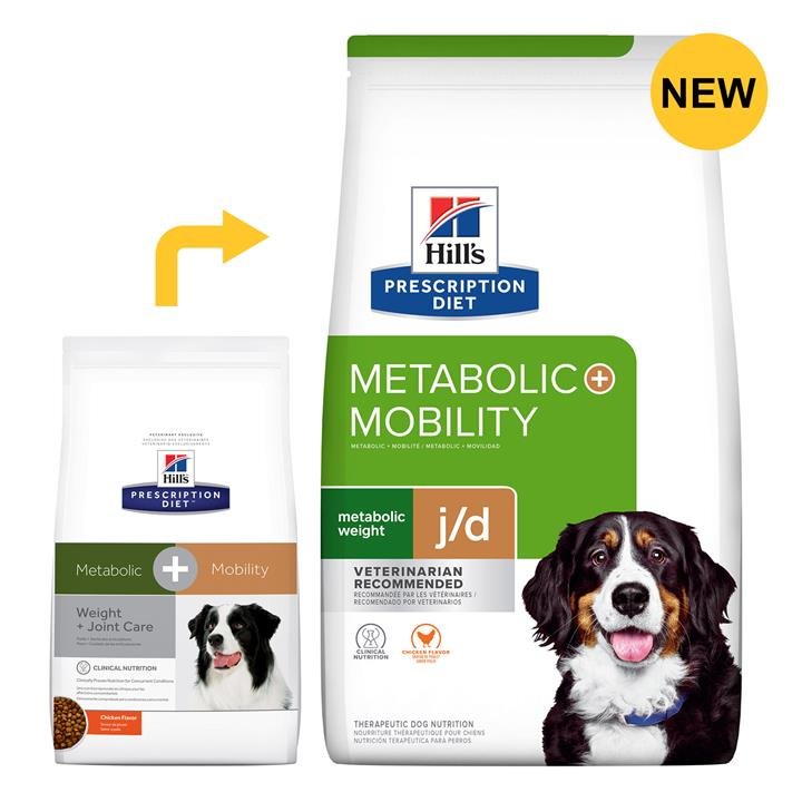 Hill's Prescription Diet Metabolic Weight + J/D Mobility Chicken Flavour Dry Dog Food  10.8 Kg