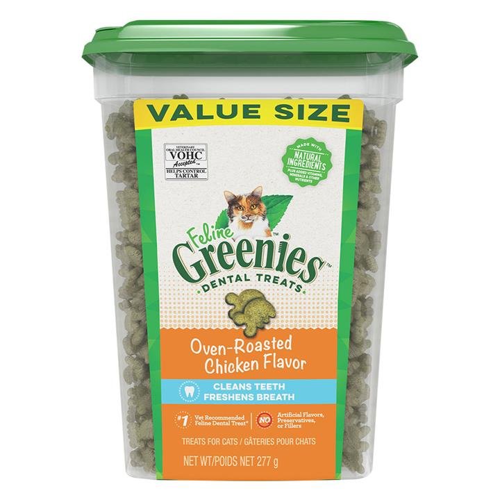 Greenies Feline Oven-Roasted Chicken Flavor Dental Cat Treats 277 Gm 1 Pack
