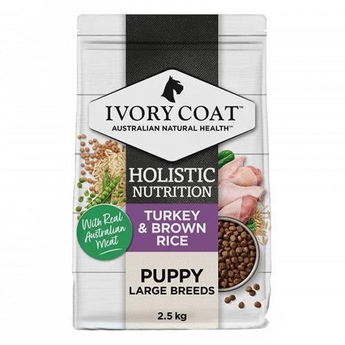 Ivory Coat Holistic Nutrition Puppy Large Breeds Turkey & Brown Rice Dry Dog Food  15 Kg