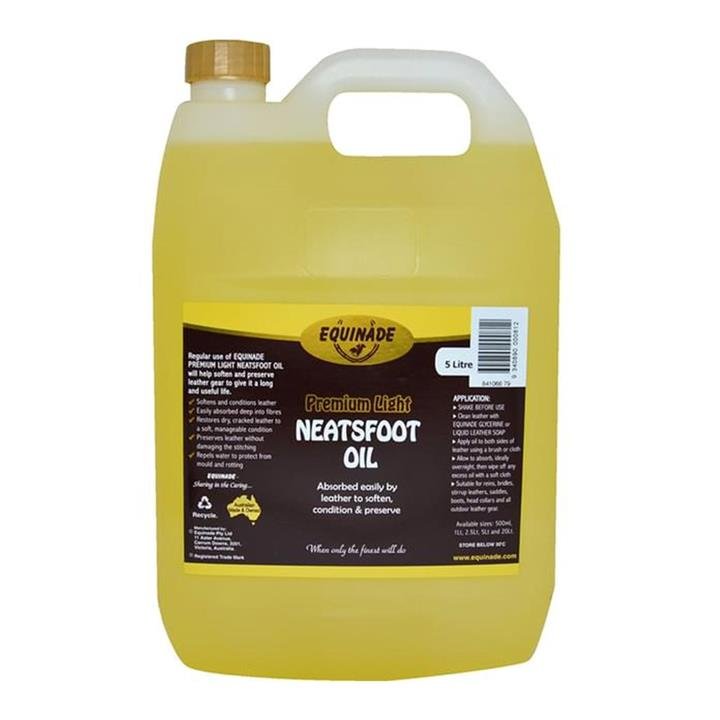 Equinade Premium Light Neatsfoot Oil For Horses  5 Litres
