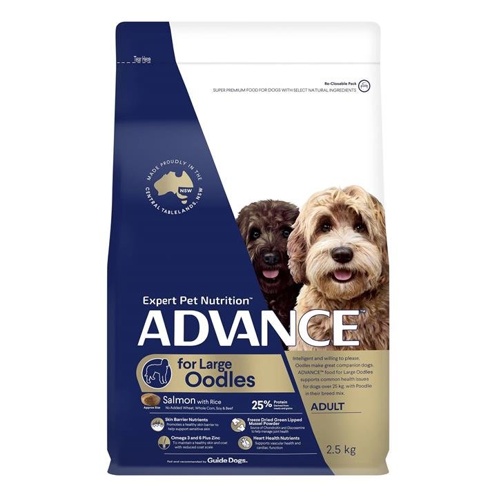 Advance Oodles Adult Large Breed Salmon With Rice Dry Dog Food  2.5 Kg