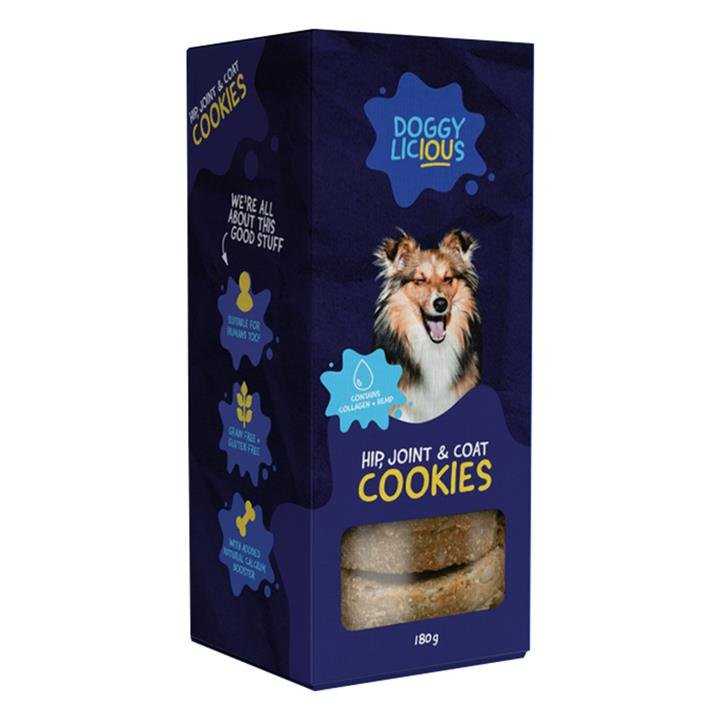 Doggylicious Hip, Joint & Coat Cookies For Dogs  180 Gm