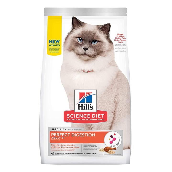 Hill's Science Diet Perfect Digestion Adult 7+ Chicken, Whole Oats & Brown Rice Recipe Dry Cat Food  2.72 Kg
