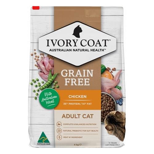 Ivory Coat Grain Free Adult Chicken Dry Cat Food  4 Kg