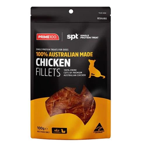 Prime100 Spt Single Protein Chicken Fillets Treats For Dogs 100gm 1 Pack