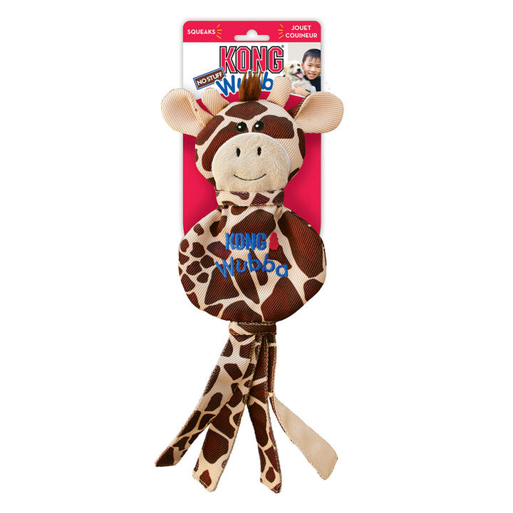 Kong Wubba No Stuff Squeaker Toy For Dogs - Giraffe 1 X Large