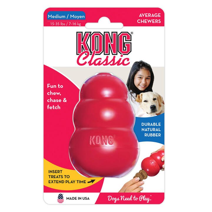 Kong Rubber Toy For Dogs - Classic Red 1 X Medium