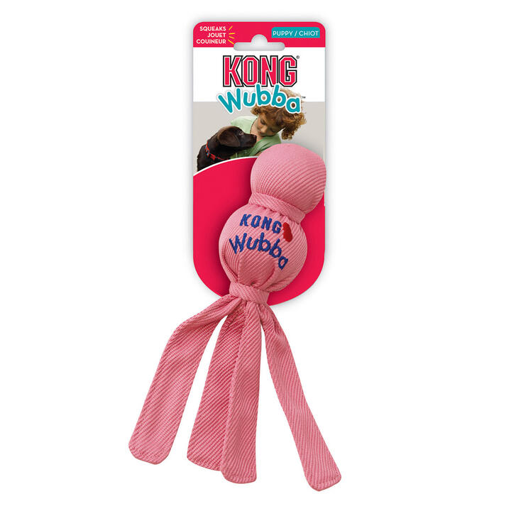 Kong Wubba Squeaker Puppy Toy For Dogs  1 Pack
