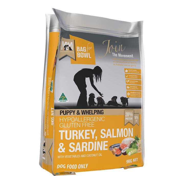 Meals For Mutts (Mfm) Puppy & Whelping Turkey, Salmon & Sardine With Vegetables And Coconut Oil Dry Dog Food  9 Kg