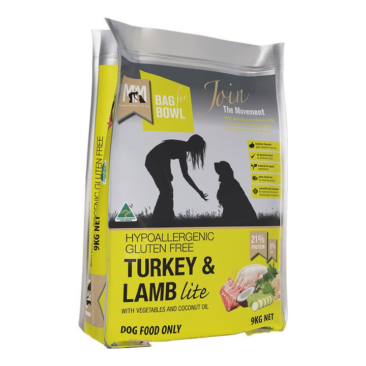 Meals For Mutts (Mfm) Turkey & Lamb Lite With Vegetables And Coconut Oil Dry Dog Food  9 Kg