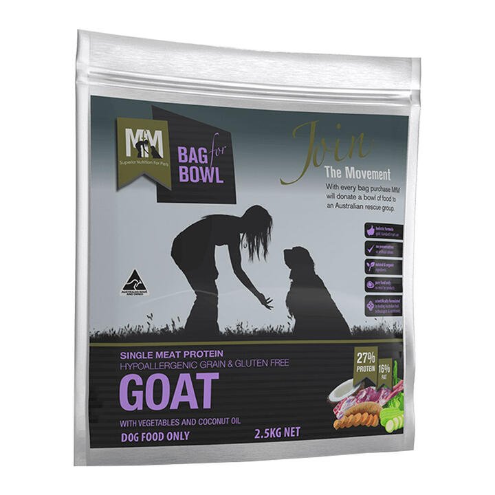 Meals For Mutts (Mfm) Single Meat Protein Goat With Vegetables And Coconut Oil Dry Dog Food  2.5 Kg