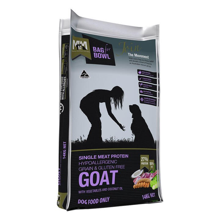 Meals For Mutts (Mfm) Single Meat Protein Goat With Vegetables And Coconut Oil Dry Dog Food  14 Kg