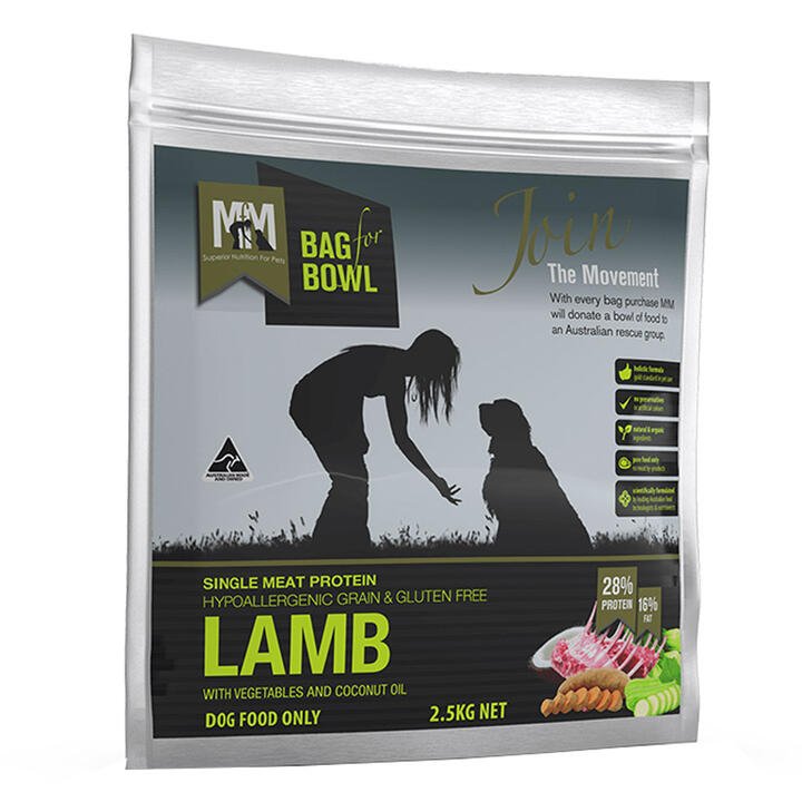 Meals For Mutts (Mfm) Single Meat Protein Lamb With Vegetables And Coconut Oil Dry Dog Food  2.5 Kg