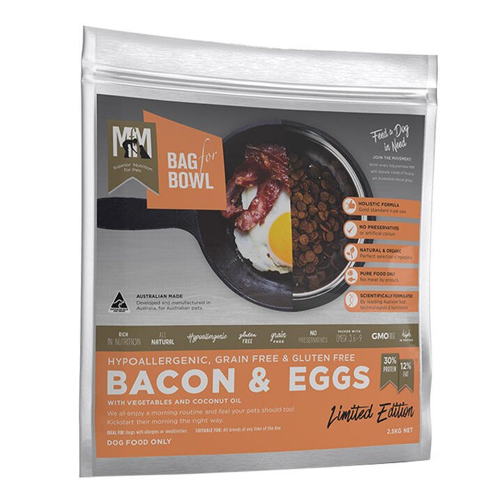 Meals For Mutts (Mfm) Bacon & Eggs With Vegetables And Coconut Oil Dry Dog Food  2.5 Kg