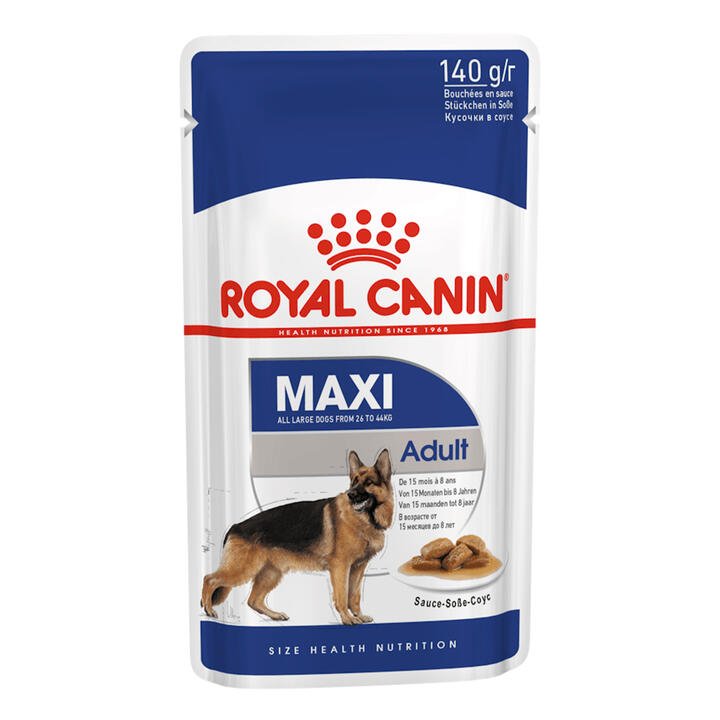 Royal Canin Maxi Adult In Gravy Pouches Wet Dog Food 140 Gms 10 Pack