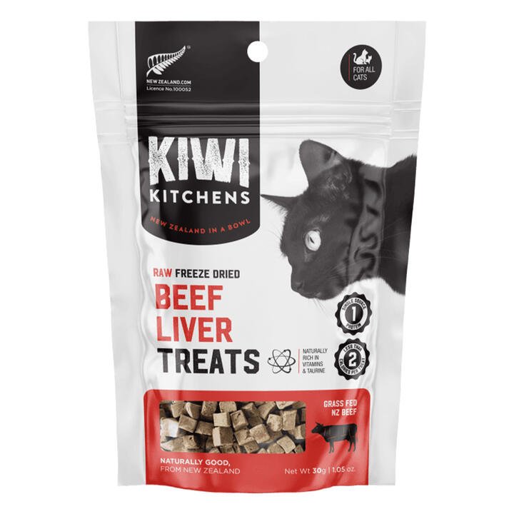 Kiwi Kitchens Raw Freeze Dried Beef Liver Cat Treats  30 Gm