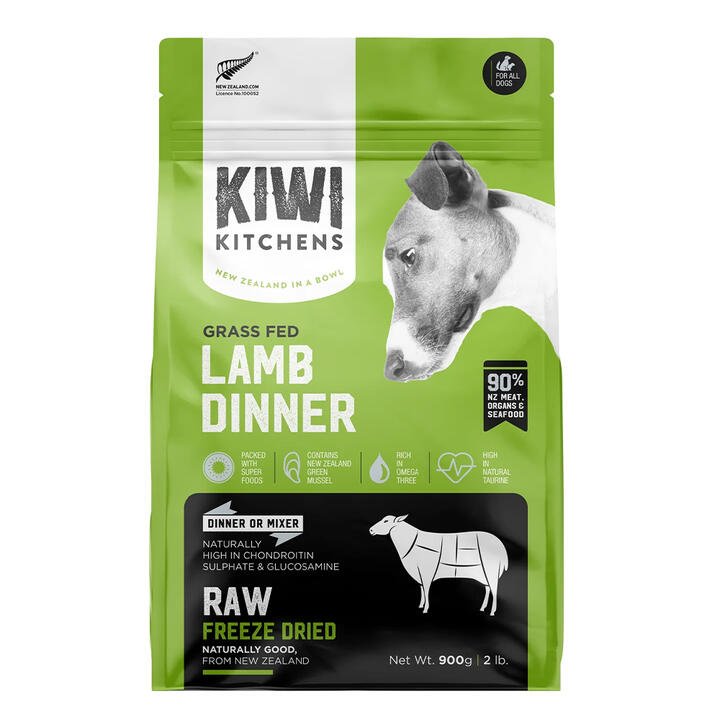 Kiwi Kitchens Freeze-Dried Dog Food Lamb Dinner  900 Gm