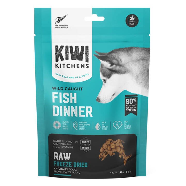Kiwi Kitchens Freeze-Dried Dog Food Fish Dinner  142 Gm