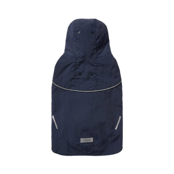 Snooza Wear Ripstop Dog Raincoat With Hood Navy 1 X Large