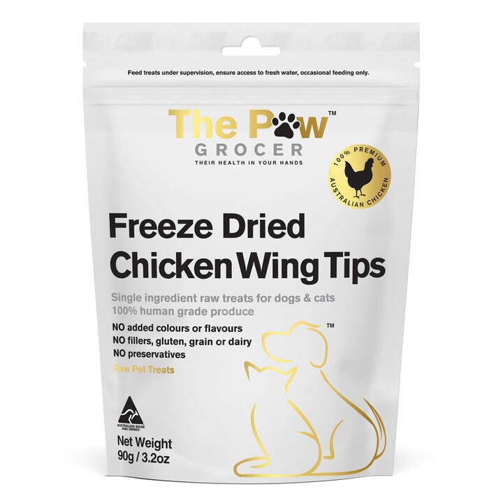 The Paw Grocer Freeze Dried Chicken Wing Tips Dog And Cat Treats  90 Gm