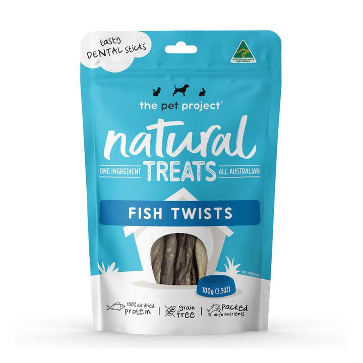 The Pet Project Natural Treats - Fish Twists  100 Gm