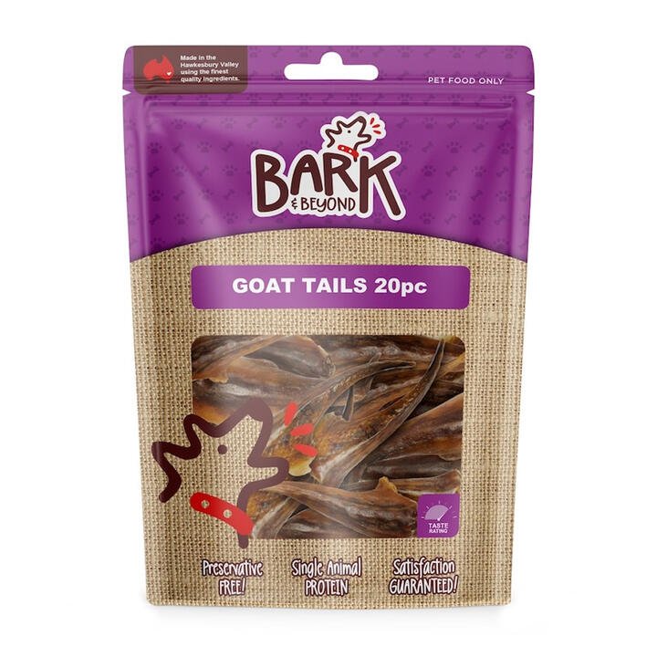 Bark & Beyond Goat Tails Dog Treats 20 Piece