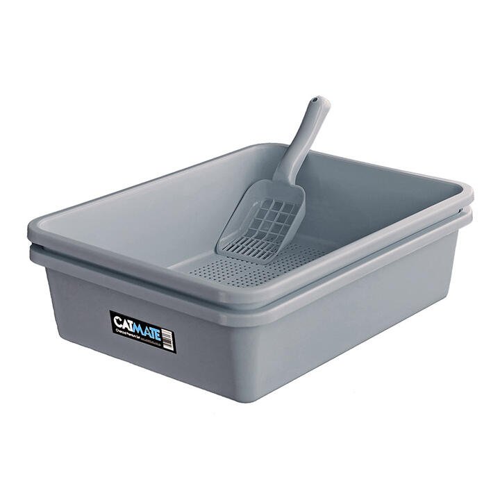 Catmate Litter Tray + Scoop Charcoal 1 Pack