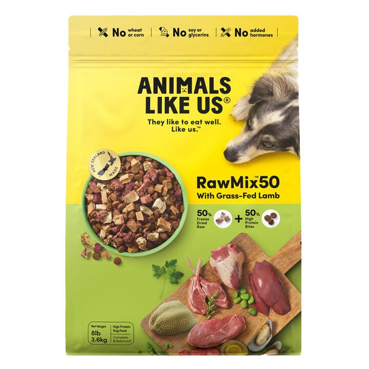 Animals Like Us Rawmix50 With Grass-Fed Lamb Dry Dog Food  3.6 Kg