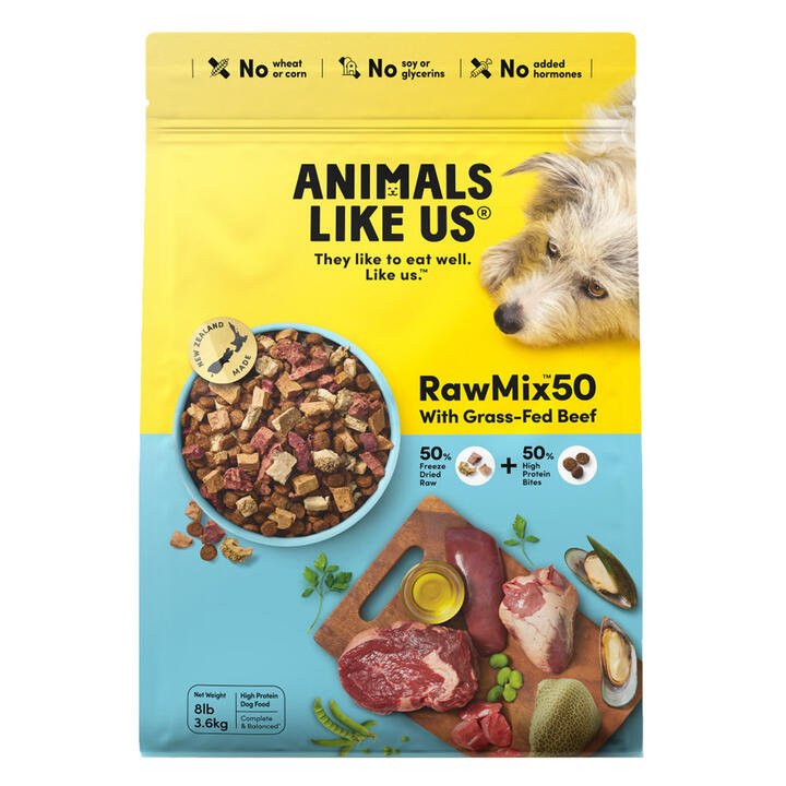 Animals Like Us Rawmix50 With Grass-Fed Beef Dry Dog Food  3.6 Kg
