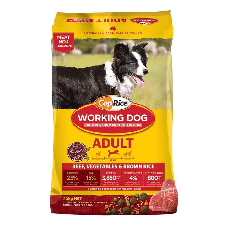 Coprice Working Dog Adult Beef, Vegetables & Brown Rice Dry Dog Food  20 Kg