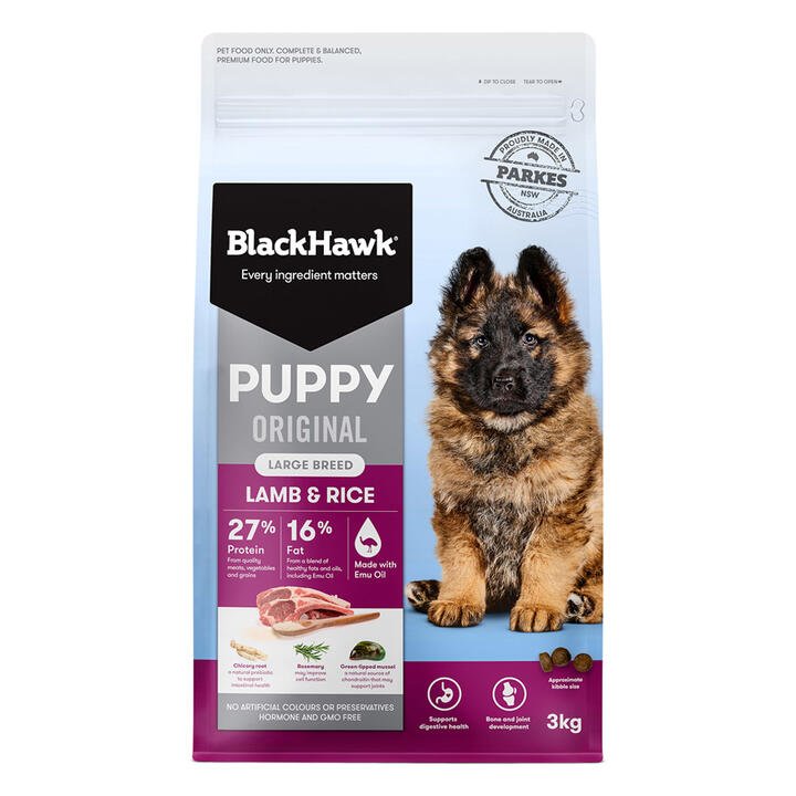Black Hawk Original Puppy Large Breed Lamb & Rice Dry Dog Food  3 Kg