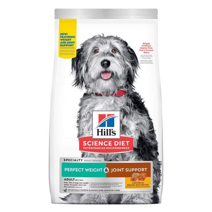 Hill's Science Diet Perfect Weight & Joint Support Adult Chicken & Brown Rice Recipe Dry Dog Food  11.3 Kg