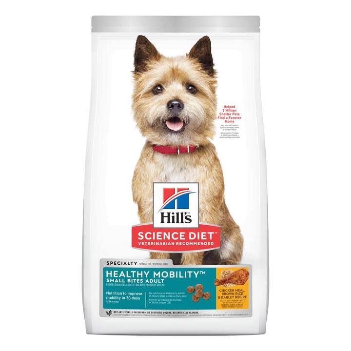 Hill's Science Diet Healthy Mobility Small Bites Adult Chicken Meal, Brown Rice & Barley Recipe Dry Dog Food  7.03 Kg