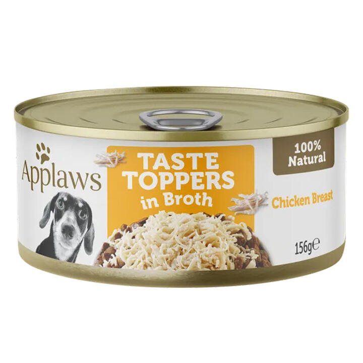 Applaws Natural Taste Toppers In Broth Chicken Breast Wet Dog Food 156gm 16 Cans