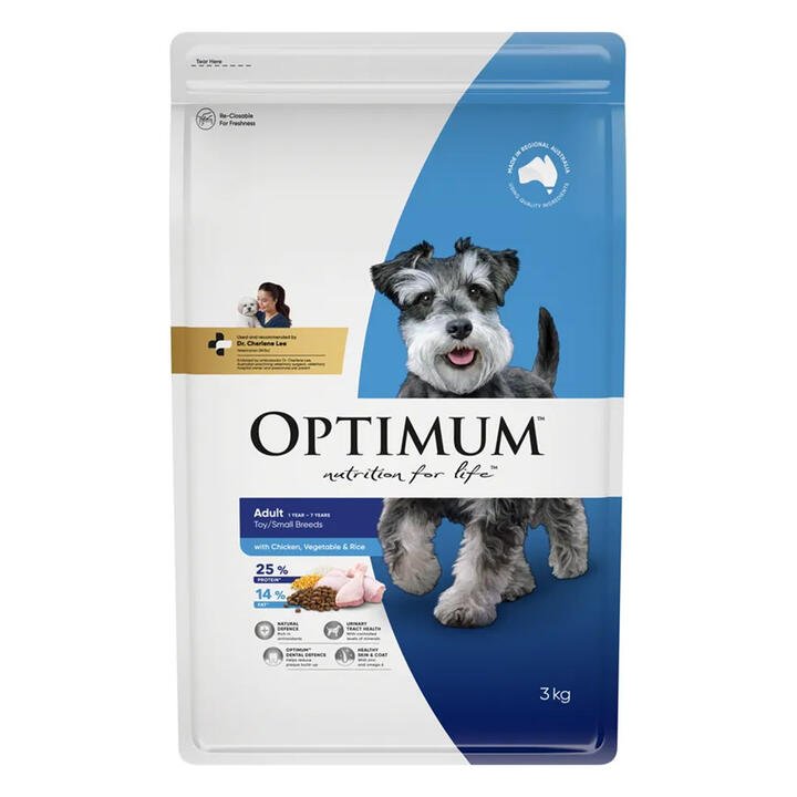 Optimum Adult Toy/Small Breeds With Chicken, Vegetable & Rice Dry Dog Food  3 Kg