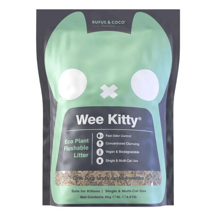 Rufus & Coco Wee Kitty Eco Plant Clumping Cat Litter  2 Kg